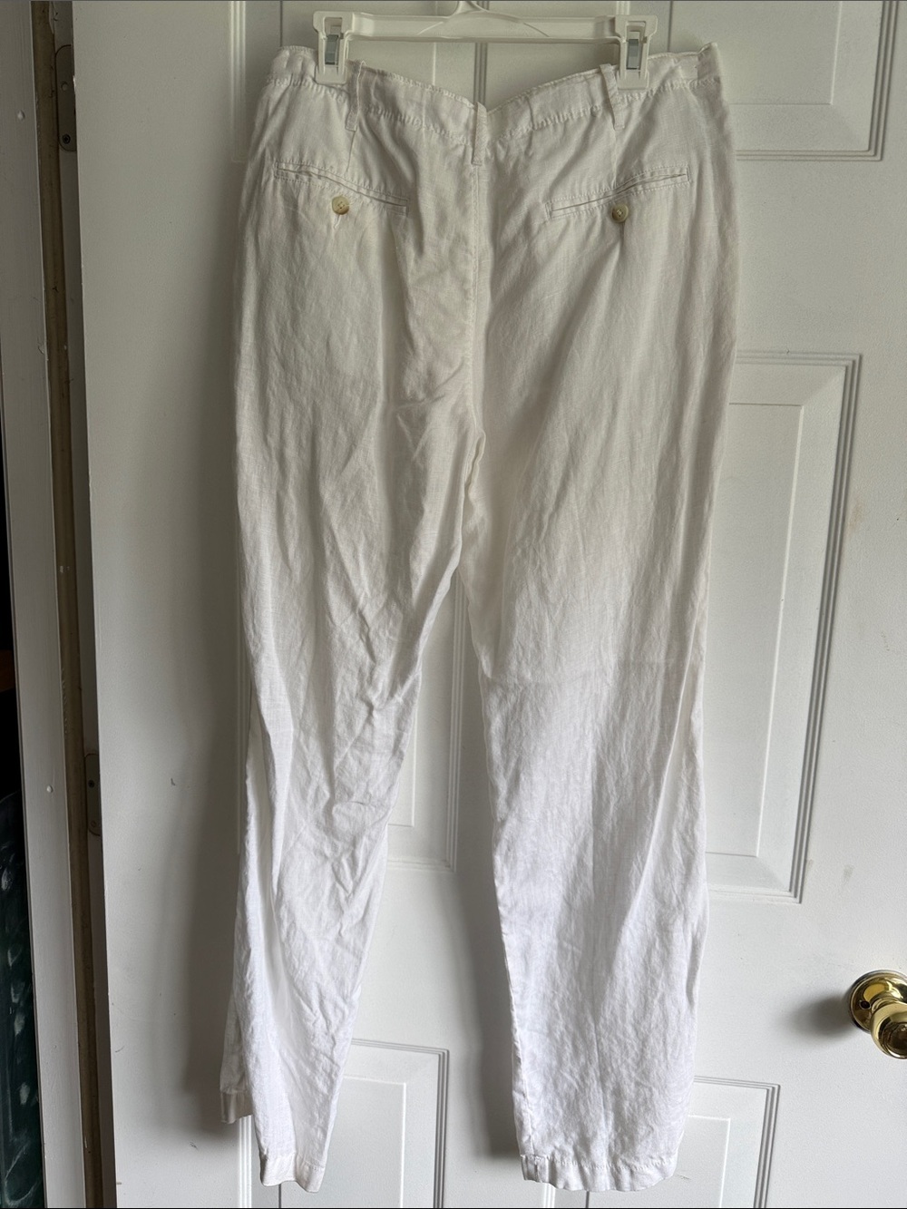 Perry Ellis White Linen-Blend Pants - Picture 5 of 9